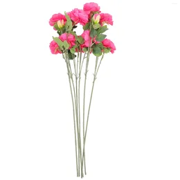 Decorative Flowers 6 Pcs Wedding Flower Arrangement Materials Artificial Peony Picks Bouquet Decor Fake Stems