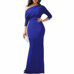 delle donne sexy elegante con maniche spalle scoperte Lg sera Dr Prom banchetto del partito cocktail dres vestido de festa c7Pf #