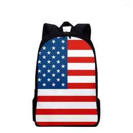 Backpack Cartoon Novelty Stars And Stripes Notebook Backpacks Pupil School Bags 3D Print Oxford Waterproof Boys/Girls Laptop