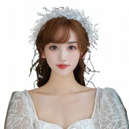 lovely Handmade Clear Crystal Brides Rhineste Hairbands Bridal Barrettes Headdr Crystal Wedding Hair Accory L6Mu#