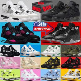 nike air jordan retro 4 4s Cactus Jack psg masculino feminino tênis basquete jumpman branco Oreo Black Cat tênis masculino esportivo