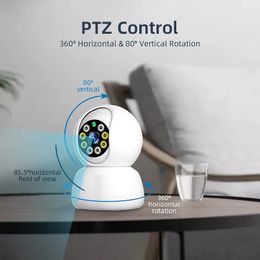 1080P IP Camera Surveillance Camera Indoor Camera WiFi Wireless Baby Monitor Automatic Tracking Smart Home Security APP Control 240326