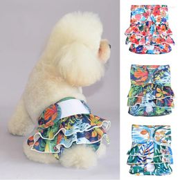 Dog Apparel Super Absorbent Pet Diapers Soft Washable Female Diape For Small Medium Physiological Pants Sanitary Underwear Briefs