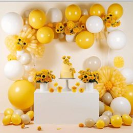 Party Decoration 153pcs Set 32.8ft Gold Aluminium Foil For Birthday Streamers Decorations Latex Balloon Hanging Swirls