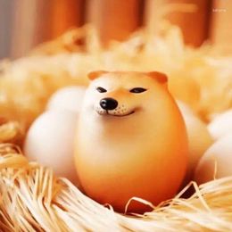 Decorative Figurines Creative Realistic Egg Shape PVC Desk Decor Dog & Union Decorations For Home Offices Fun Christmas Gifts