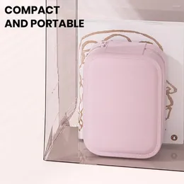 Storage Boxes Capacity Box Travel-friendly Portable Led Mirror Cosmetic With Multi Compartments For Jewelry Makeup
