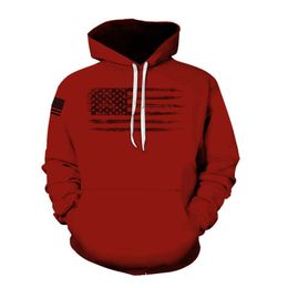 New Pullover Hoodie 3d American Flag Printed Casual Mens and Womens Hoodies