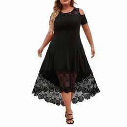 oversized Lg Dr for Women Clothing 2024 Summer Plus Size Elegant Vestidos Dr Female Party Black Formal Occas Dr a1RY#
