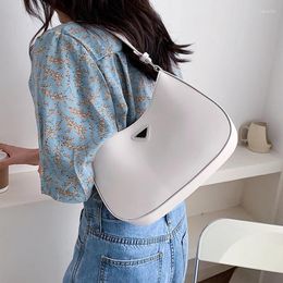 Shoulder Bags Simple Style Solid Color PU Leather Underarm Women 2024 Summer Handbags And Purses Female Travel Totes Vintage Retro