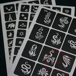 635Pcs Tattoo Stencils for Painting Drawing Pictures Hollow Small Temporary Tattoos Templates Colour Book Brochure supply 240318