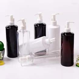 Storage Bottles 15pcs 400ml Empty White Black Brown PET Bottle With Lotion Pump Refillable Body Cream Shoer Gel Shampoo Cosmetic Packaging