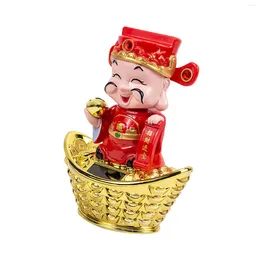 Decorative Figurines God Of Wealth Sculpture Gift Caishen Statue For Office Tabletop Entryway