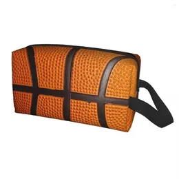 Cosmetic Bags Custom Basketball Pattern Toiletry Bag Women Sport Makeup Organiser Ladies Beauty Storage Dopp Kit Box