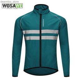 Cycling Jackets WOSAWE Ultralight Reflective Men Cycling Jacket Windproof Mountain Bike MTB Jacket Running Riding Bicycle Windbreaker24329