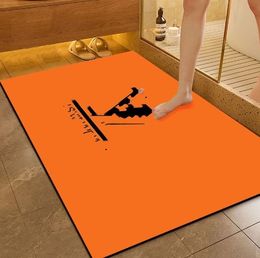 Light Luxury Soft Diatom Ooze Bathroom Absorbent Floor Mat Toilet Door Quick-Drying Foot Mat Bathroom Anti-Slip Mats