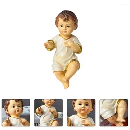 Decorative Figurines English Title: "S Jewellery Resin Baby Jesus Figurine Holy Cloth Nativity Doll