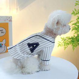 Dog Apparel Clothes Accessories Fashion Baseball Shirt For Small/Medium Yorkshire Autumn Puppy Cat Pet Soft Costume Coat Supplies