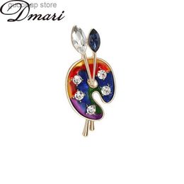 Pins Brooches Dmari Women Brooch Enamel Pin Vintage Drawing Board Lapel Pins Luxury Accessories Jewellery For Clothing Y240329