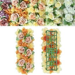 Decorative Flowers Artificial Flower Wall DIY Simulation Fake Rose Wedding Backdrop Party Garden Courtyard Festival Decor