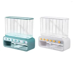 Storage Bottles Wall Mounted Dry Food Dispenser 6 Grid For Rice Laundry Scent Beads Whole Grains