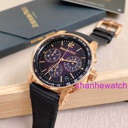 AP Sports Wrist Watch Epi CODE 11.59 Series 26393OR Rose Gold Smoked Purple Plate Mens Fashion Leisure Business Sports Chronograph Watch