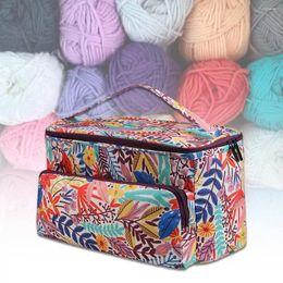 Storage Bags Protable Yarn Bag Knitting Tote Organiser Zipper Crochet Hook