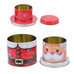 Storage Bottles Christmas Candy Box With Three Layers Creative Tinplate Gift Can