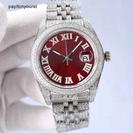 Roles Watch Swiss Watches Moissanite Diamond 2024 Full Mens Automatic Mechanical Waterproof 41mm with Diamondstudded Steel Sapphire Women Business Wristwatches