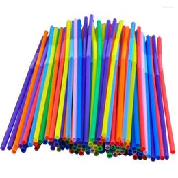 Drinking Straws Colorful Disposable Plastic Curved Wedding Birthday Party Bar Drink Bubble Tea Straw 200pc/lot