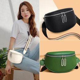 Shoulder Bags High Cortex Fanny Pack Woman Crossbody Luxury Leather Waist Belt Lady Casual Chest Packs