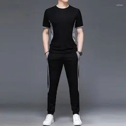 Men's Tracksuits Male T Shirt Sweatpants Sports Suits Sweatshirt Tracksuit Jogger Clothes For Men No Logo Top Offer Pants Sets Cool