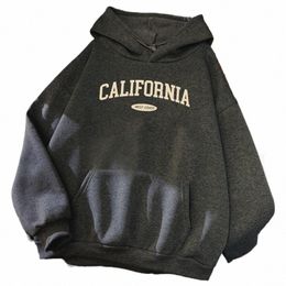 california West Coast Design Womens Hoody Hip Hop All-Match Streetwear Pocket Crewneck Clothes Fleece Comfortable Female Hoodie C1vs#
