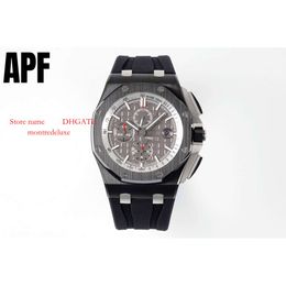 Automatic White Men's The SUPERCLONE Watch Mechanical APS 44Mm Ceramics Chronograph Factory Alloy 26405 Designers Steel Series Time Movement 233