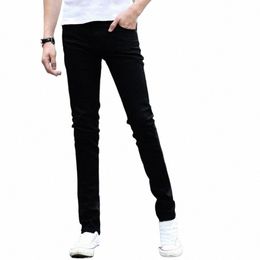 mid-rise Zipper Fly Multi Pockets Men Jeans Spring Autumn Slim Fit Straight Denim Pants Streetwear Pantal Homme Ripped Skinny L3J4#