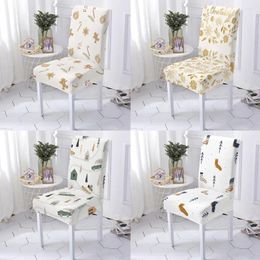 Chair Covers Christmas Dining Cover Stretch Tiger Leopard Slipcover Seat For Room Chairs Protector Home Decor