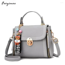 Shoulder Bags 2024 Autumn And Winter Women's Bag Trend Single Diagonal Small Fashion Handbag Square Lovely Pendant