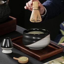 Teaware Sets 4pcs/set Matcha Set BaibenLi Tea Brush Ceremony Japanese Bowl Bamboo Stand Dial Stirring Brushes