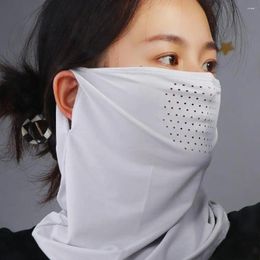 Scarves Color For Women Face Shield Sports Sun Proof Bib Men Outdoor Silk Mask Neck Wrap Cover Sunscreen Scarf