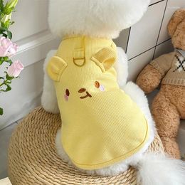 Dog Apparel Spring And Summer Ins Puppy Clothes Animal Vest Pet Cat Clothing Waffle For Small Teddy Traction Costume