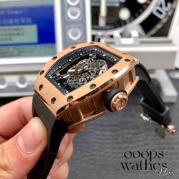 designer mens watch watches movement automatic luxury Luxury Mechanics Wristwatch Wine Barrel Watch Mil high qualitys