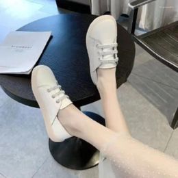 Casual Shoes Women's Canvas White Flat Loafers Summer Sneakers Style Breathable Soft Leather Bottom Single