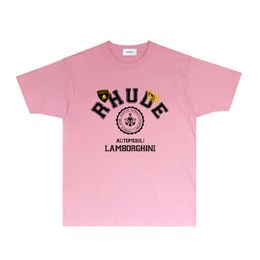 RHUDE tshirt new designer t shirt for men and women trend brand clothes RH105 Letter printed short-sleeved T-shirt size S-XXL