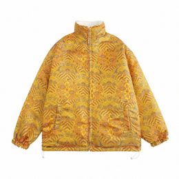 autumn Winter Double-sided Retro Chinese Drag Embroidery High Collar Cott Zip Up Jacket Coat Men's Fi Fleece Jacket b8tj#