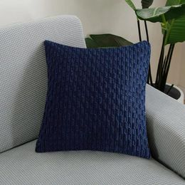 Pillow Stylish Throw Cover Solid Color Soft Sofa Couch Protection