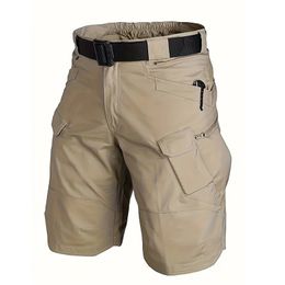 Men Summer Cargo Shorts Quick Dry Mens Tactical Solid MultiPockets Workout Short Pants Beach Trousers Outdoor Hiking 240329