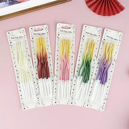 Cake Tools Gradient Thread Long Candle Multi Colour Thin Happy Birthday Party Decoration Romantic Valentine's Day Dressing