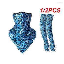 Bandanas 1/2PCS Military Tactical Bandana Summer Face Scarves Tubular Head Mask Scraf Camo Anti-UV Windproof Neck Gaiter Cover For Men