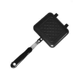 Pans Bread Barbecue Plate Sandwich Waffle Mold Aluminum Alloy Non-stick Double Sided Frying Pan For Breakfast Pancakes Toast Omelets