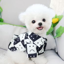 Dog Apparel Black Plaid Clothes Autumn Pet Teddy Shirt Yorkshire Comfortable Button Up Supplies