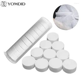 Towel YOMDID 10Pcs Magical Travel Outdoor Disposable Compressed Spunlace Nonwoven Fabric Mini Towels Face Portable Tube